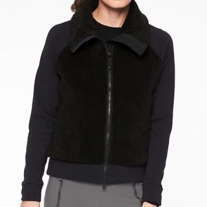 Athleta Range Sherpa Jacket Large NWT Black